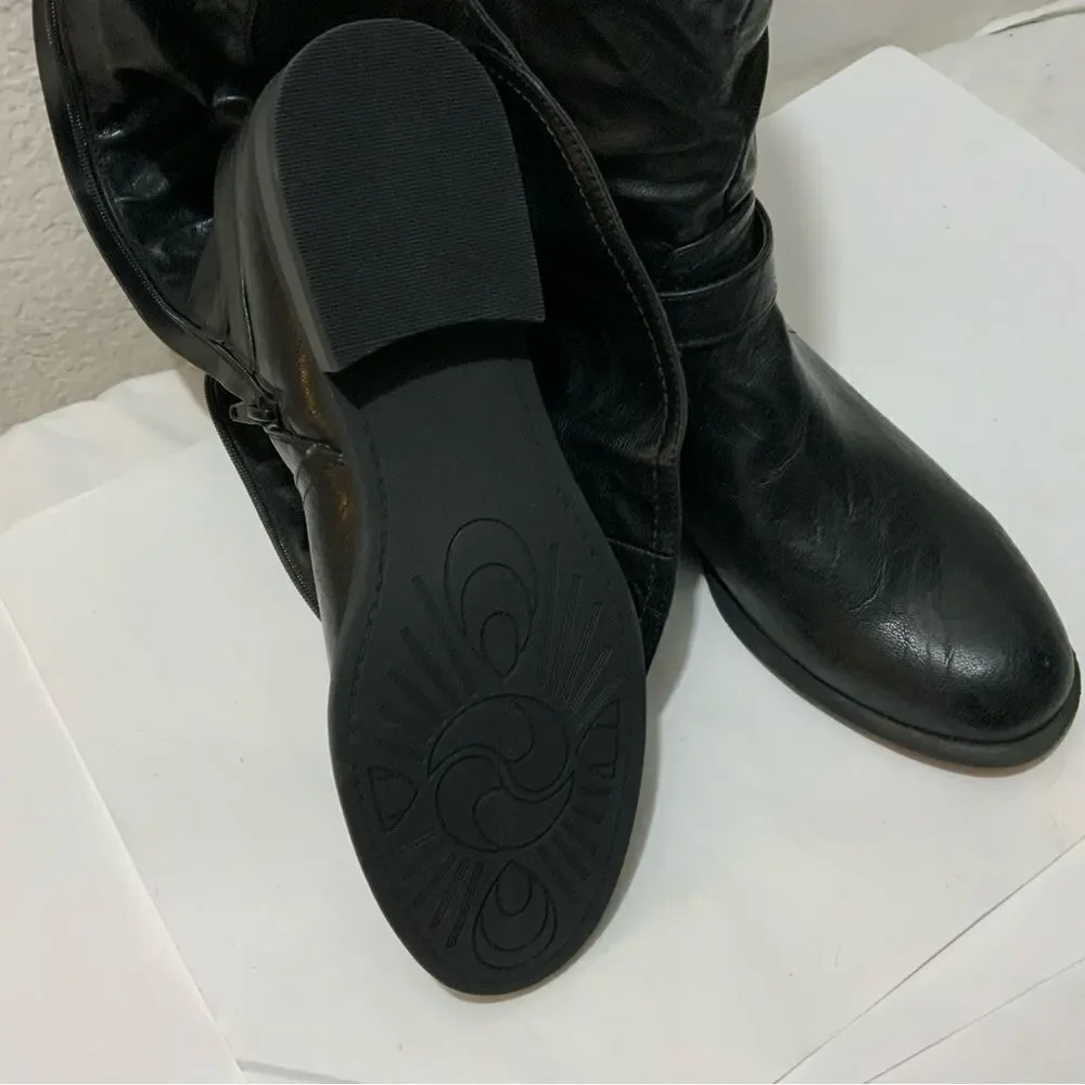 White Mountain Layton knee high boots tall riding black sz 11 M New